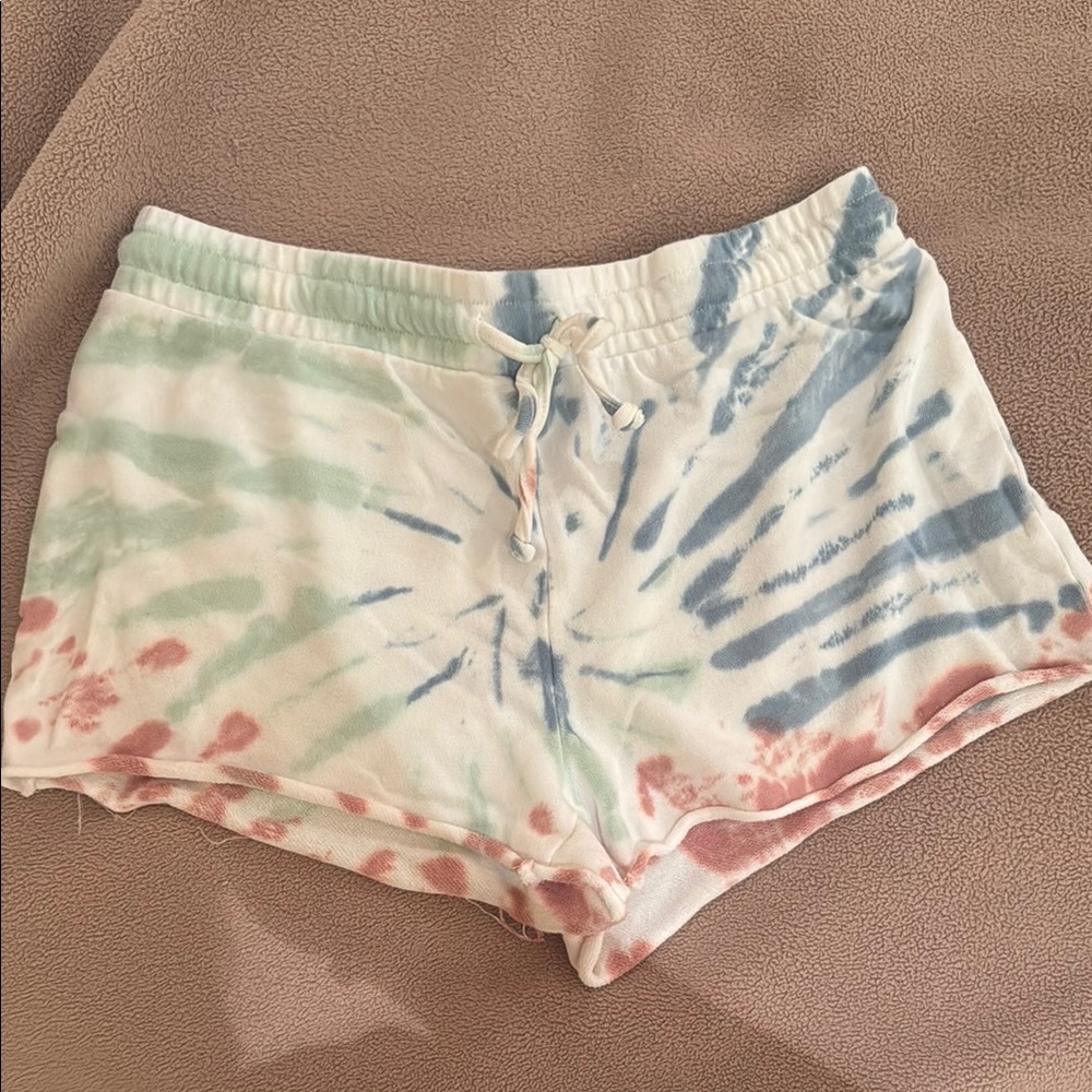 Z Supply Blue and White Tie-Dye Shorts